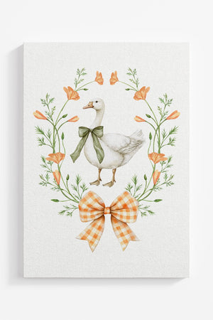 Peach Petals Goose Ready To Frame Canvas Print - Wholesale Accessory Market