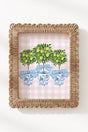 Pink Gingham Lemon Grove Trio Ready To Frame Canvas Print - Wholesale Accessory Market