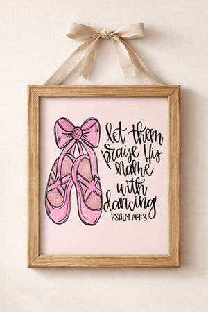 Praising In Pointe Ready To Frame Canvas Print - Wholesale Accessory Market
