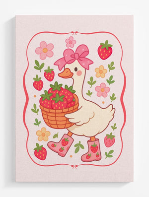 Strawberry Goose Ready To Frame Canvas Print - Wholesale Accessory Market