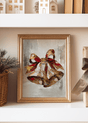 The Painted Rustic Christmas Bells Ready To Frame Canvas Print - Wholesale Accessory Market