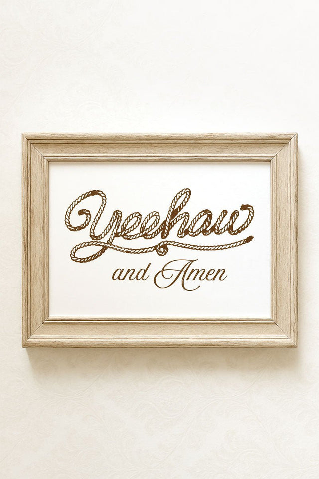 Yeehaw & Amen Ready To Frame Canvas Print - Wholesale Accessory Market