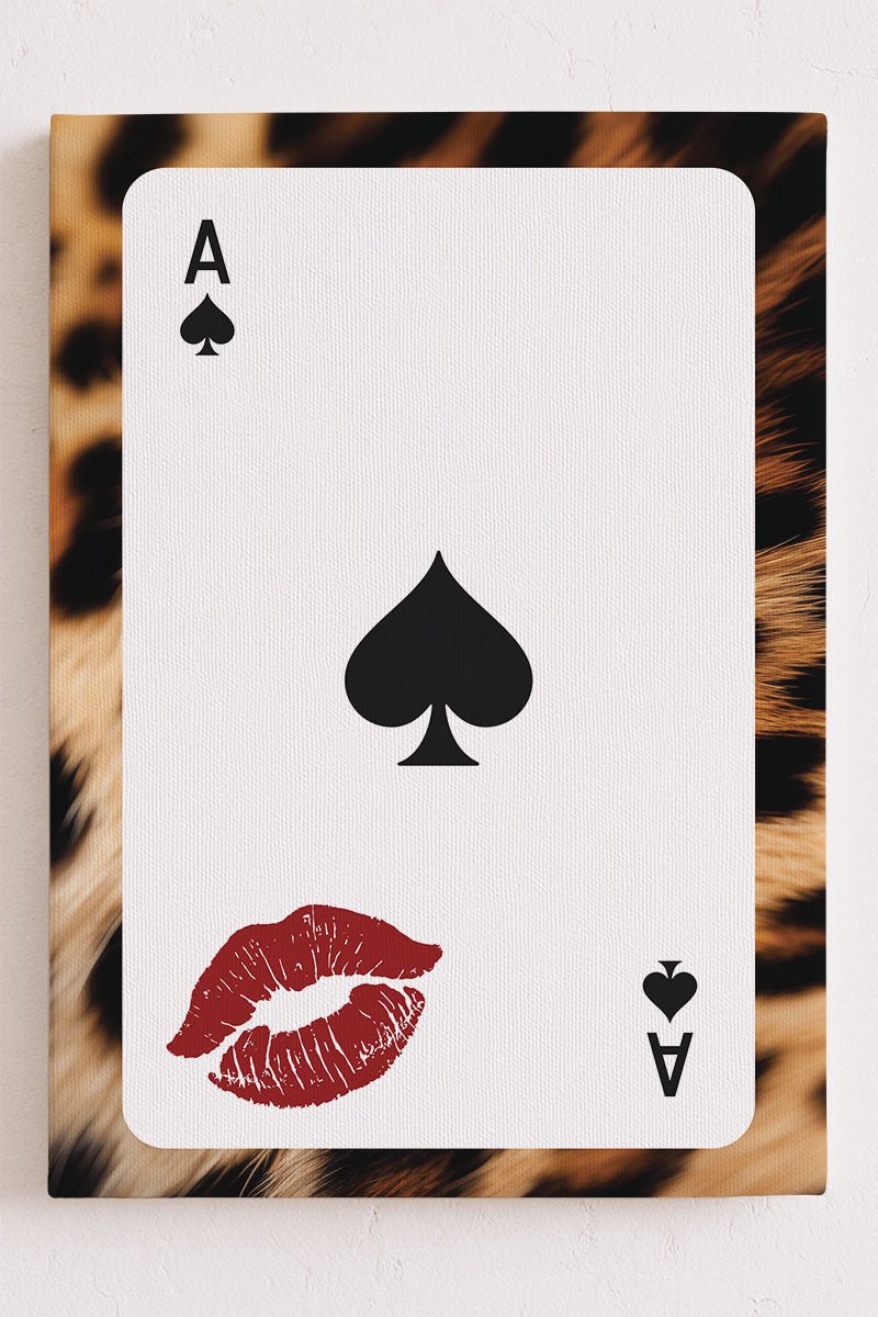 Ace Of Spade Wild Stretched Canvas Print - Wholesale Accessory Market