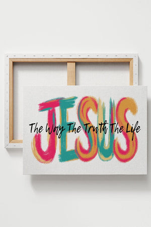 Brushstroke Jesus Stretched Canvas Print - Wholesale Accessory Market