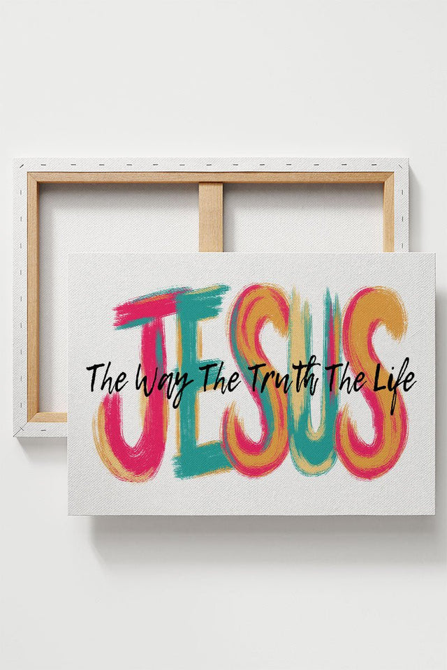 Brushstroke Jesus Stretched Canvas Print - Wholesale Accessory Market