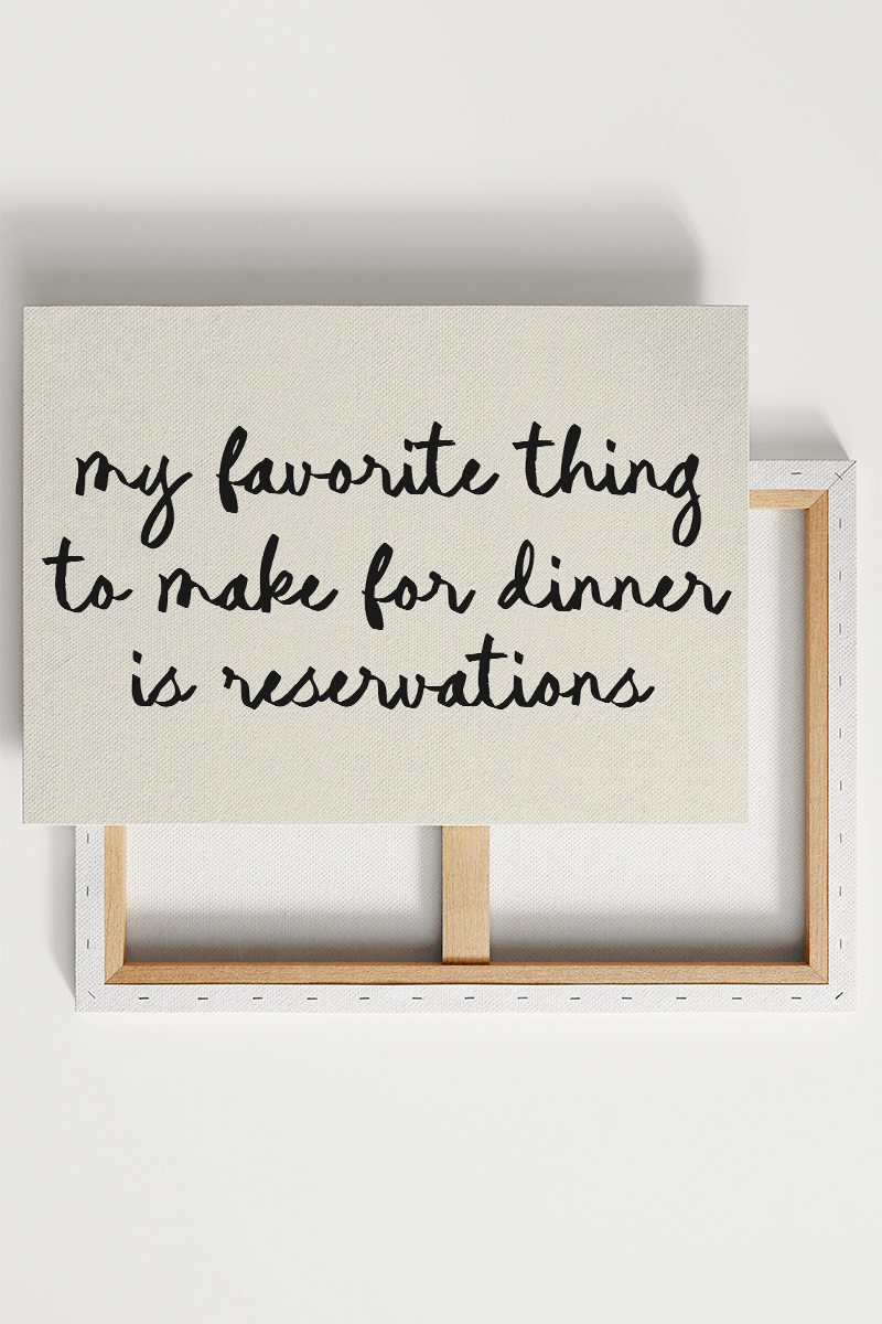 Dinner Reservation Stretched Canvas Print - Wholesale Accessory Market