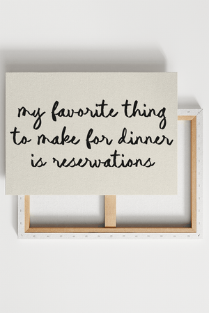 Dinner Reservation Stretched Canvas Print - Wholesale Accessory Market