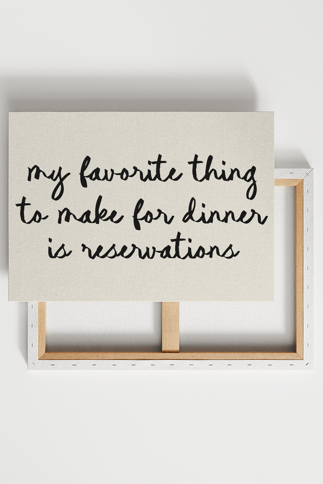 Dinner Reservation Stretched Canvas Print - Wholesale Accessory Market
