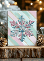 Gilded Stripes The Painted Snowflake Stretched Canvas Print - Wholesale Accessory Market