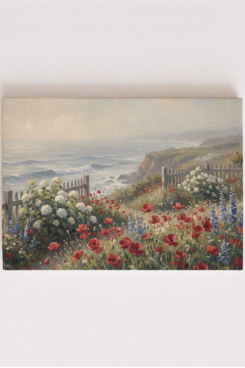 Meadow Above the Sea Stretched Canvas Print - Wholesale Accessory Market