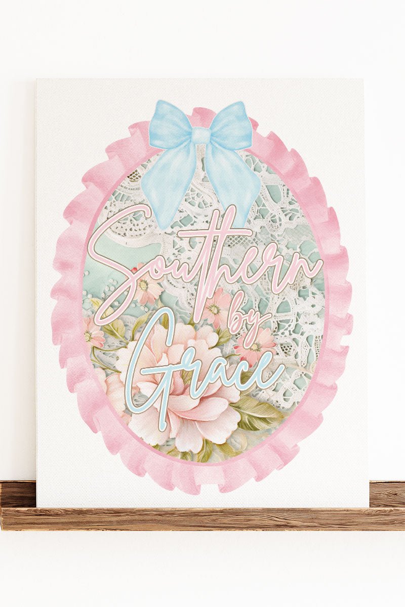 Southern By Grace Ruffle Stretched Canvas Print - Wholesale Accessory Market