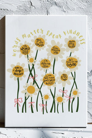 Words Matter Stretched Canvas Print - Wholesale Accessory Market