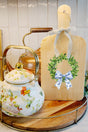 Blue Willow Wreath Wood Cutting Board - Wholesale Accessory Market