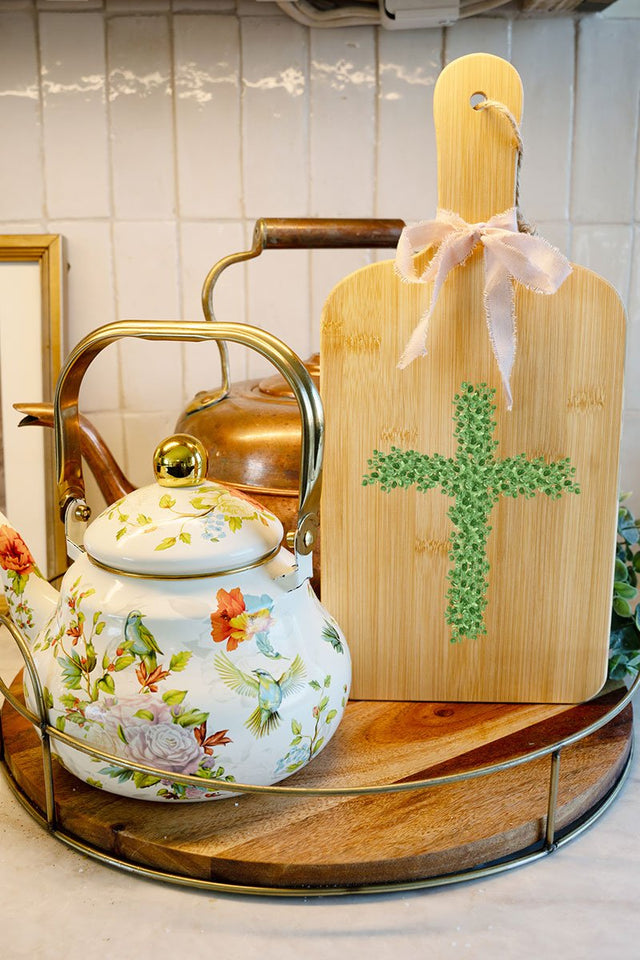 Boxwood Cross Decorative Wood Cutting Board - Wholesale Accessory Market