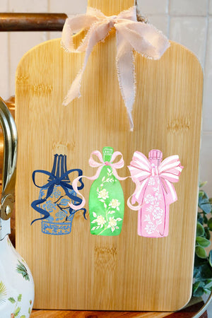 Chinoiserie Champagne Decorative Wood Cutting Board - Wholesale Accessory Market