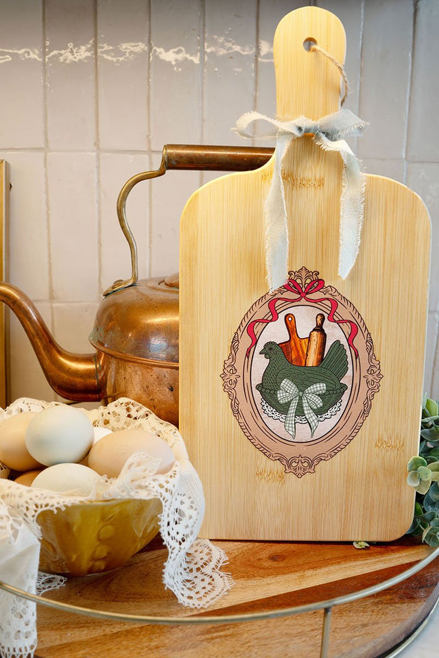 Nest & Knead Hen Wood Cutting Board - Wholesale Accessory Market