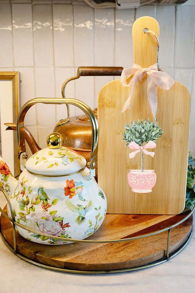 Pink Porcelain Dream Wood Cutting Board - Wholesale Accessory Market