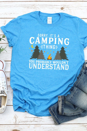 Sorry It's A Camping Thing Softstyle Adult T-Shirt - Wholesale Accessory Market
