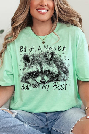 Doin' My Best Raccoon Softstyle Adult T-Shirt - Wholesale Accessory Market