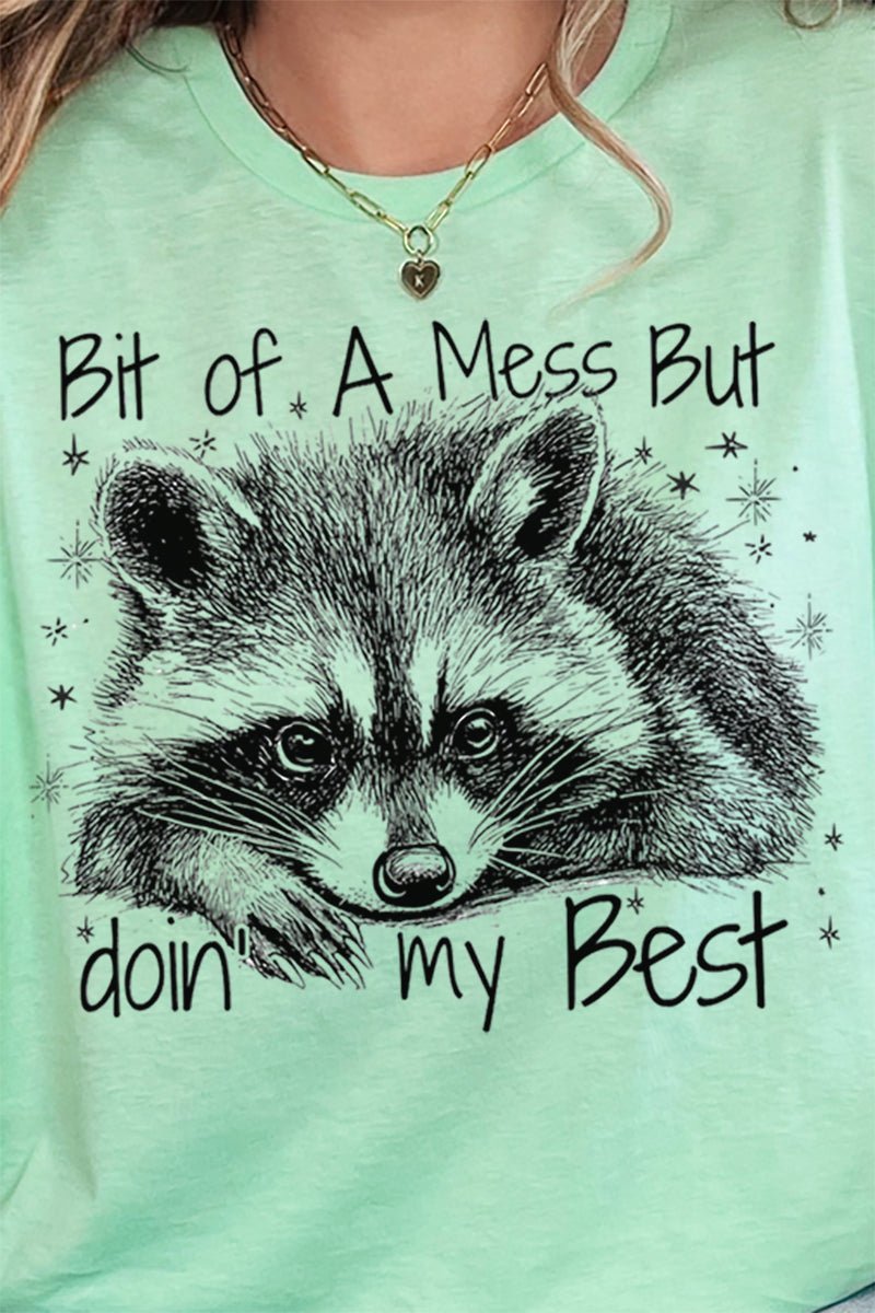 Doin' My Best Raccoon Softstyle Adult T-Shirt - Wholesale Accessory Market