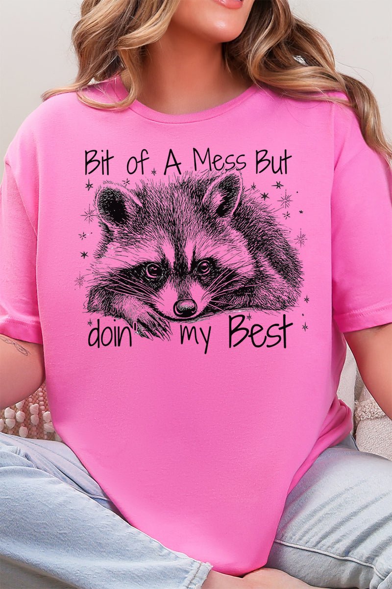 Doin' My Best Raccoon Softstyle Adult T-Shirt - Wholesale Accessory Market