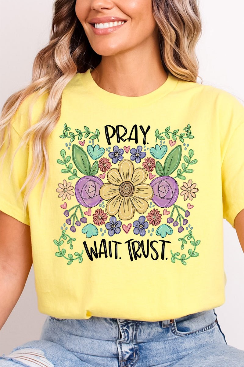Pray Wait Trust Softstyle Adult T-Shirt - Wholesale Accessory Market