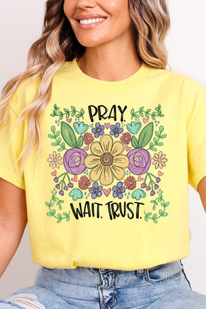 Pray Wait Trust Softstyle Adult T-Shirt - Wholesale Accessory Market