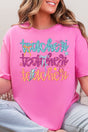 Stacked Colorful Teacher Softstyle Adult T-Shirt - Wholesale Accessory Market