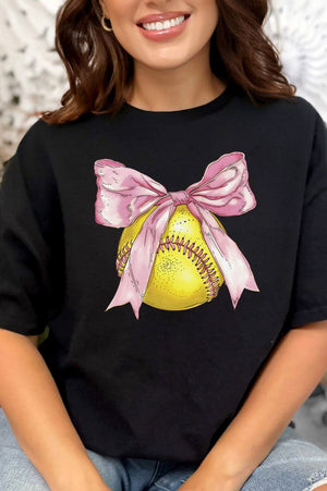 Softball Bows Softstyle Adult T-Shirt - Wholesale Accessory Market