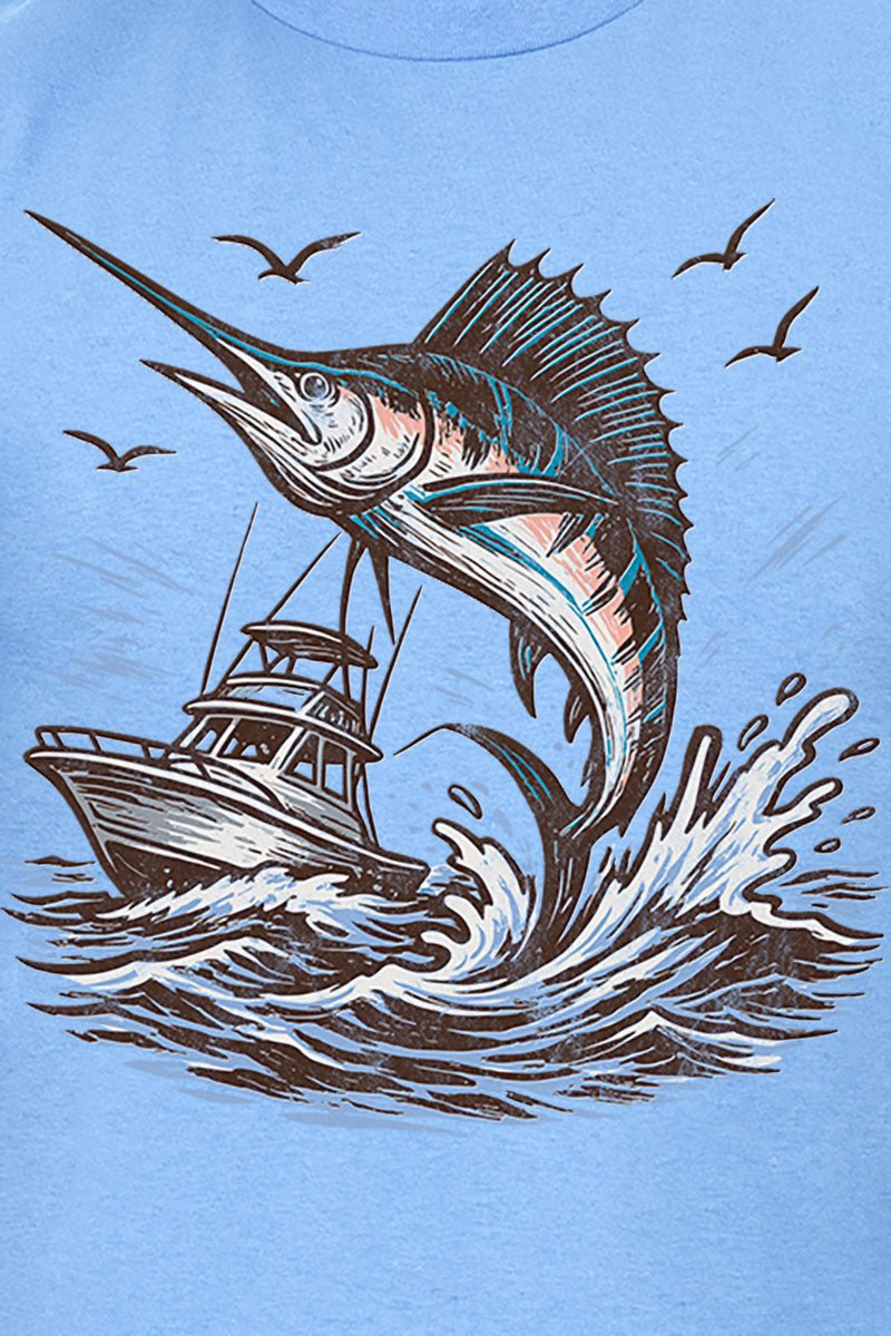 Marlin Waves Softstyle Adult T-Shirt - Wholesale Accessory Market