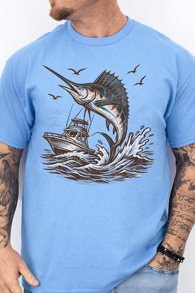 Marlin Waves Softstyle Adult T-Shirt - Wholesale Accessory Market