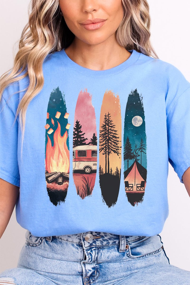 Retro Around The Fire Softstyle Adult T-Shirt - Wholesale Accessory Market