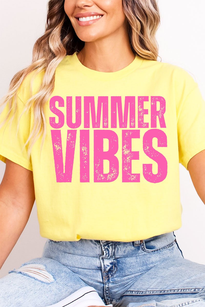 Distressed Summer Vibes Softstyle Adult T-Shirt - Wholesale Accessory Market
