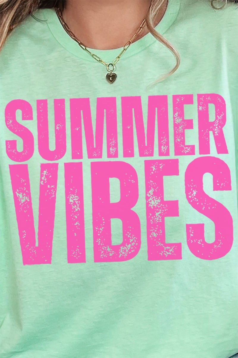 Distressed Summer Vibes Softstyle Adult T-Shirt - Wholesale Accessory Market