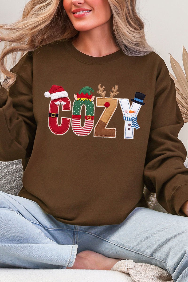 Christmas Characters Cozy Ecosmart Crewneck Sweatshirt - Wholesale Accessory Market