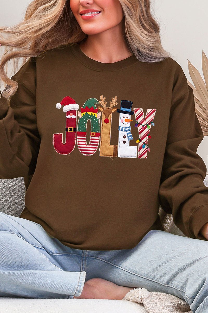 Christmas Characters Jolly Ecosmart Crewneck Sweatshirt - Wholesale Accessory Market
