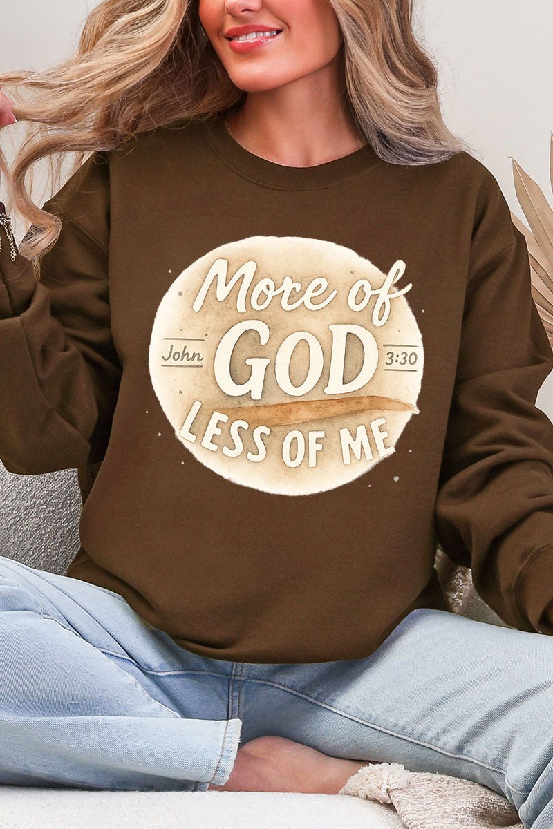 More Of God Less Of Me Ecosmart Crewneck Sweatshirt - Wholesale Accessory Market
