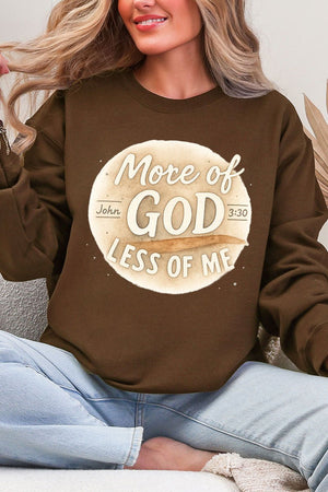 More Of God Less Of Me Ecosmart Crewneck Sweatshirt - Wholesale Accessory Market