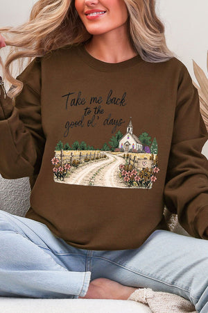 Take Me Back Ecosmart Crewneck Sweatshirt - Wholesale Accessory Market