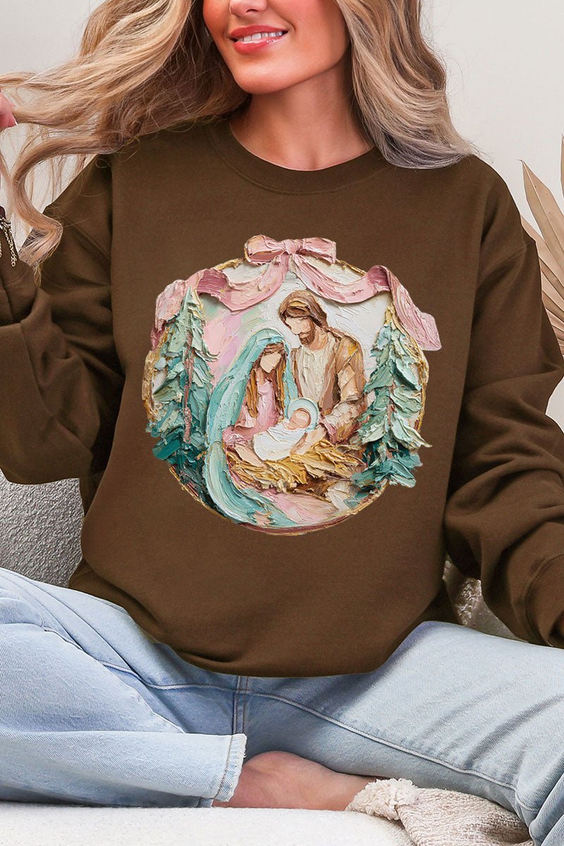 The Painted Baby Jesus Coquette Ecosmart Crewneck Sweatshirt - Wholesale Accessory Market
