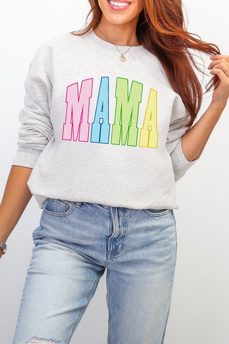 Color Me Loved Mama Ecosmart Crewneck Sweatshirt - Wholesale Accessory Market