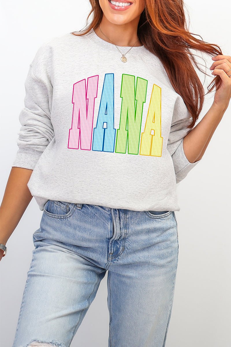 Color Me Loved Nana Ecosmart Crewneck Sweatshirt - Wholesale Accessory Market