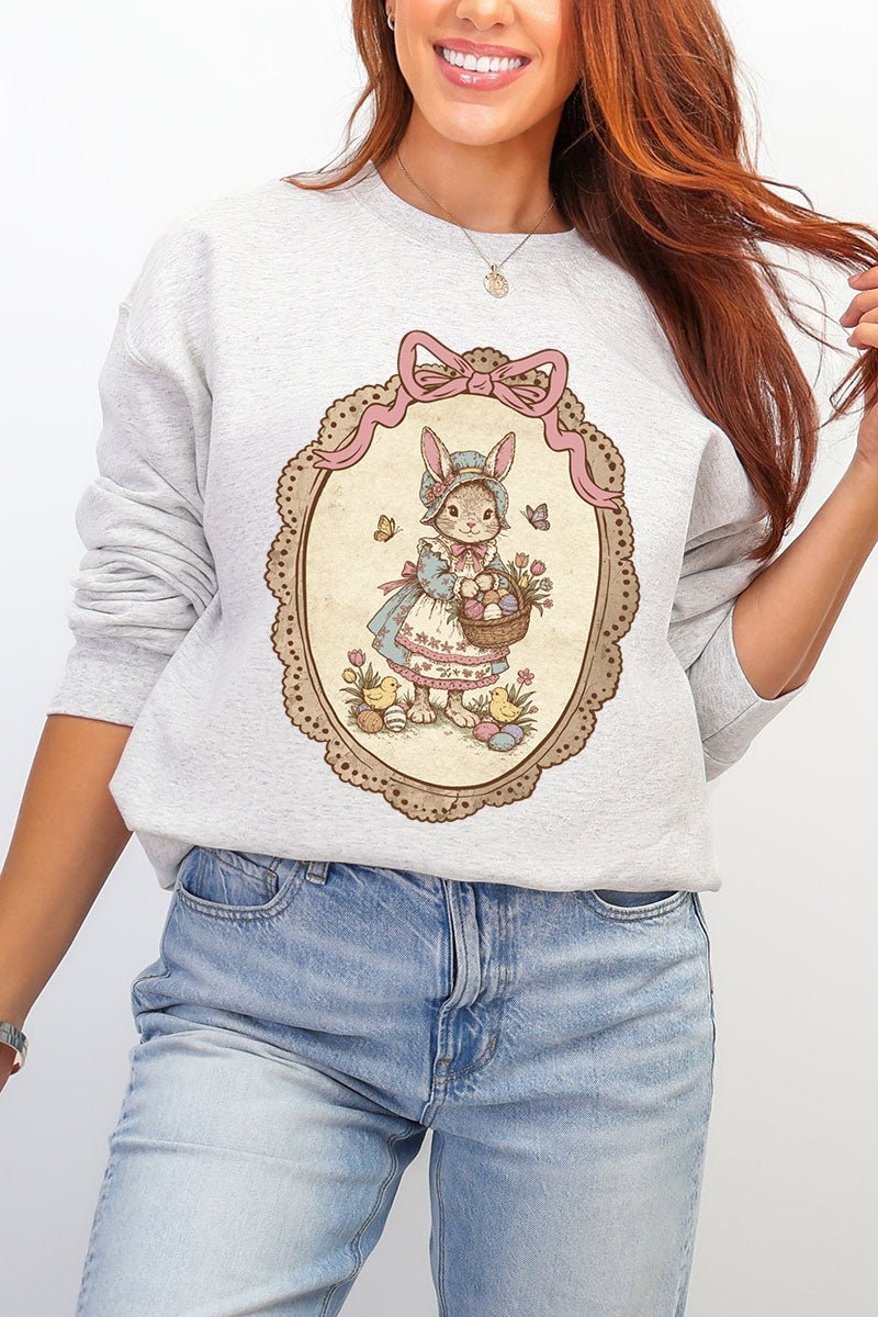 Easter Belle Spring Bunny Ecosmart Crewneck Sweatshirt - Wholesale Accessory Market