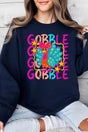 Gobble Doodle Turkey Ecosmart Crewneck Sweatshirt - Wholesale Accessory Market