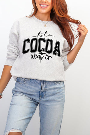 Hot Cocoa Weather Ecosmart Crewneck Sweatshirt - Wholesale Accessory Market