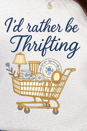 I'd Rather Be Thrifting Ecosmart Crewneck Sweatshirt - Wholesale Accessory Market