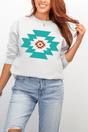 Punchy Aztec Ecosmart Crewneck Sweatshirt - Wholesale Accessory Market