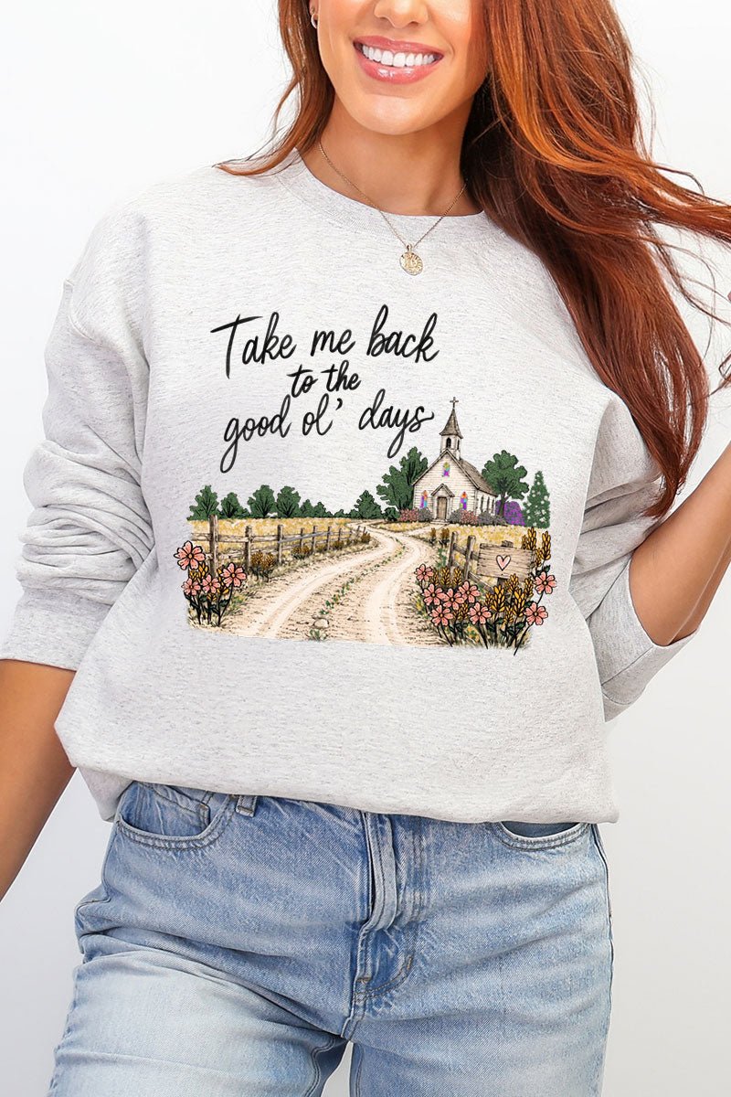 Take Me Back Ecosmart Crewneck Sweatshirt - Wholesale Accessory Market