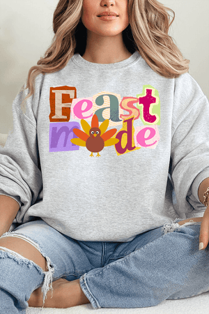 Turkey Feast Mode Ecosmart Crewneck Sweatshirt - Wholesale Accessory Market