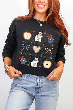 Heart & Home Quilt Ecosmart Crewneck Sweatshirt - Wholesale Accessory Market
